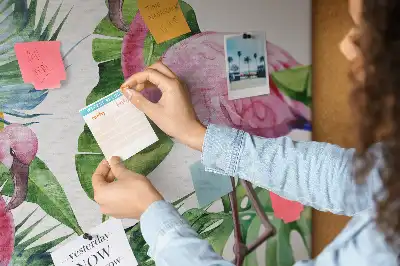 Kolorowa tablica korkowa Dziki flaming natura