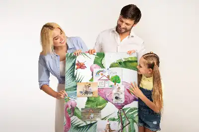 Kolorowa tablica korkowa Dziki flaming natura