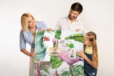 Kolorowa tablica korkowa Dziki flaming natura