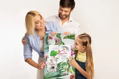 Kolorowa tablica korkowa Dziki flaming natura