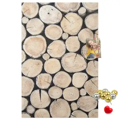 Kolorowa tablica korkowa Drewniane pniaki