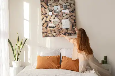 Kolorowa tablica korkowa motyw winiarskie korki