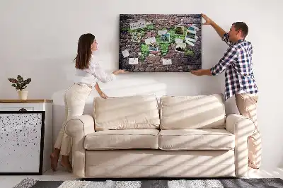 Ozdobna tablica korkowa Mapa świata na ścianę