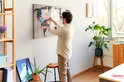Tablica korkowa dla dzieci Abstrakcja mapa świata