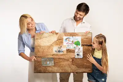 Tablica korkowa z fakturą drewna
