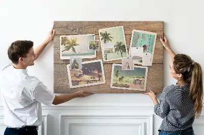 Tablica korkowa dla dzieci na zdjęcia w stylu polaroid
