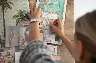 Tablica korkowa dla dzieci na zdjęcia w stylu polaroid