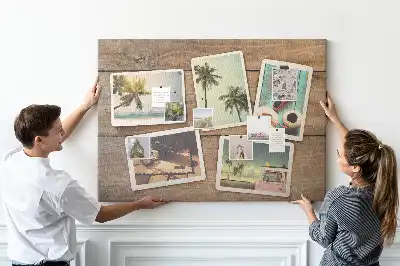 Tablica korkowa dla dzieci na zdjęcia w stylu polaroid