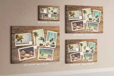 Tablica korkowa dla dzieci na zdjęcia w stylu polaroid