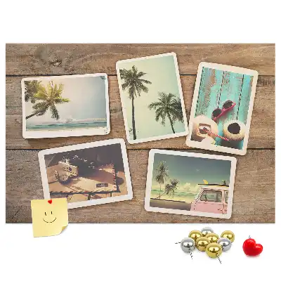 Tablica korkowa dla dzieci na zdjęcia w stylu polaroid