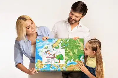 Tablica korkowa z mapą świata Geografia