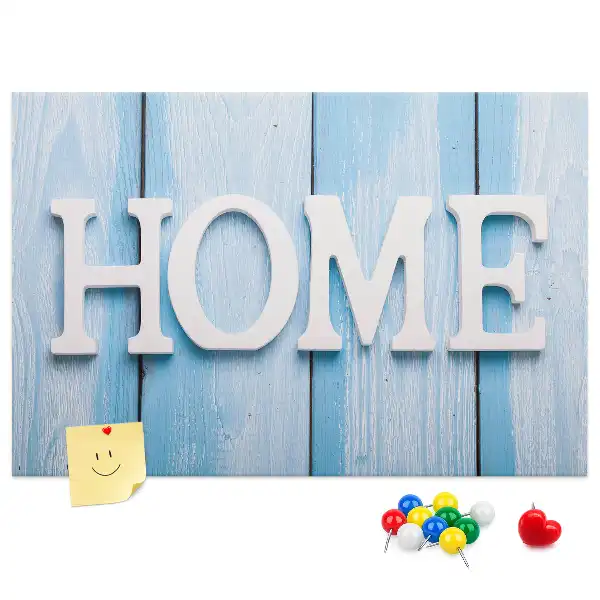 Ozdobna tablica korkowa z napisem Home