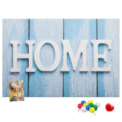 Ozdobna tablica korkowa z napisem Home