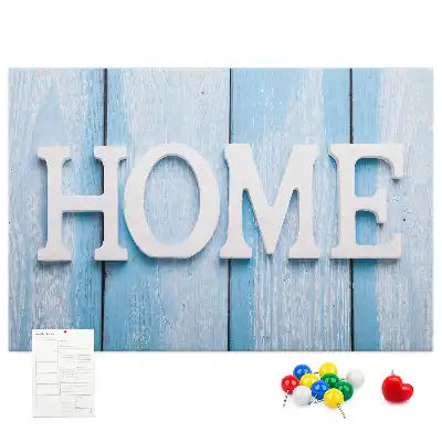Ozdobna tablica korkowa z napisem Home