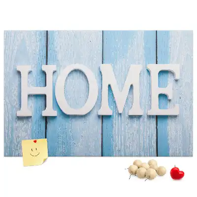 Ozdobna tablica korkowa z napisem Home