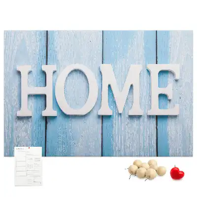 Ozdobna tablica korkowa z napisem Home