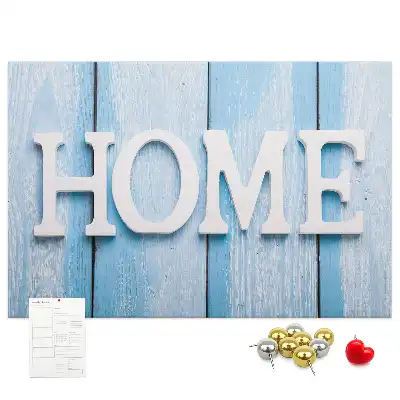 Ozdobna tablica korkowa z napisem Home