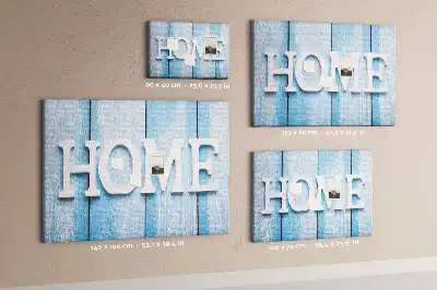 Ozdobna tablica korkowa z napisem Home