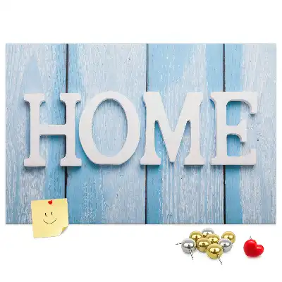 Ozdobna tablica korkowa z napisem Home