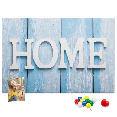 Ozdobna tablica korkowa z napisem Home