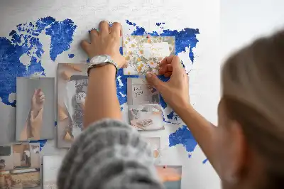 Tablica korkowa dla dzieci Mapa świata kosmos