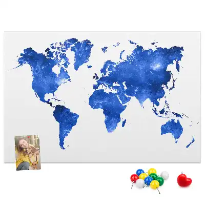 Tablica korkowa dla dzieci Mapa świata kosmos