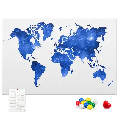 Tablica korkowa dla dzieci Mapa świata kosmos
