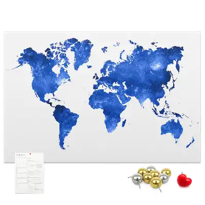 Tablica korkowa dla dzieci Mapa świata kosmos