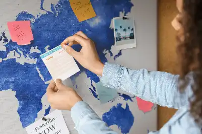 Tablica korkowa dla dzieci Mapa świata kosmos