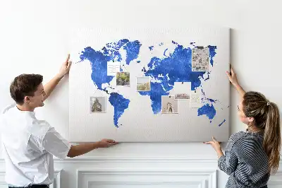 Tablica korkowa dla dzieci Mapa świata kosmos