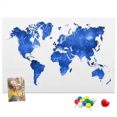 Tablica korkowa dla dzieci Mapa świata kosmos