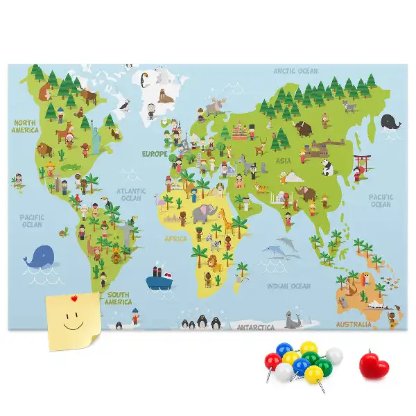 Korkowa mapa świata Kultury