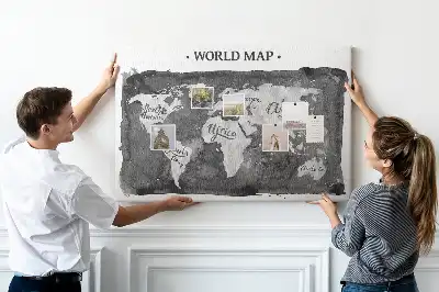 Ozdobna tablica korkowa Retro mapa świata