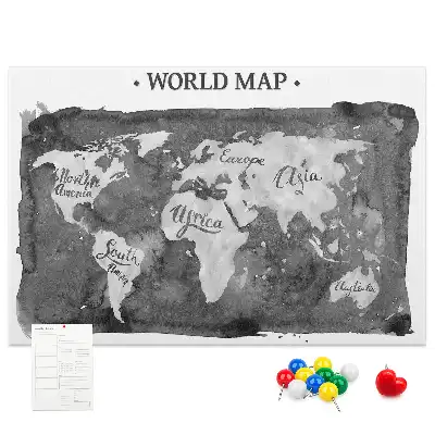 Ozdobna tablica korkowa Retro mapa świata