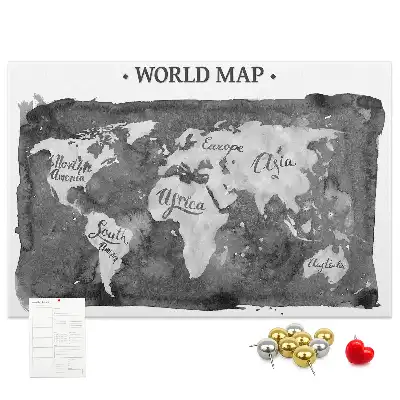 Ozdobna tablica korkowa Retro mapa świata