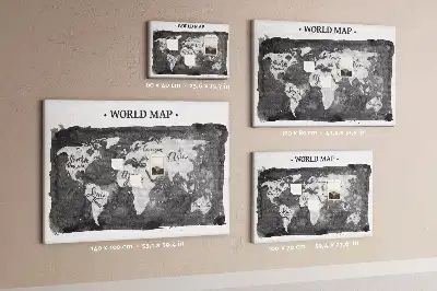 Ozdobna tablica korkowa Retro mapa świata