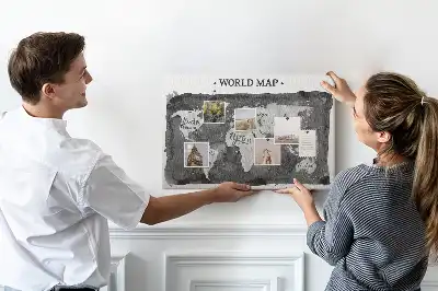 Ozdobna tablica korkowa Retro mapa świata