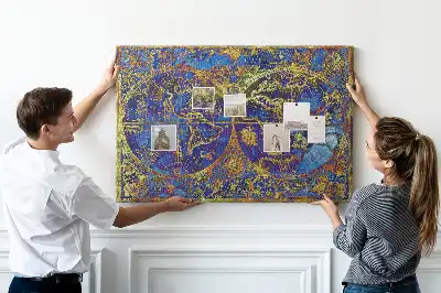 Tablica korkowa dla dzieci z mapą świata