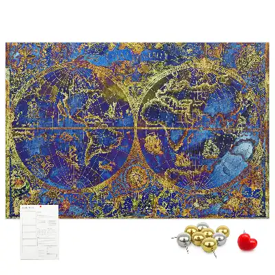 Tablica korkowa dla dzieci z mapą świata