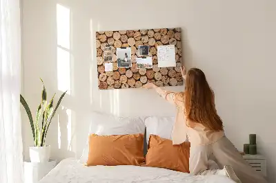 Ozdobna tablica korkowa z motywem drewnianych korków do wina