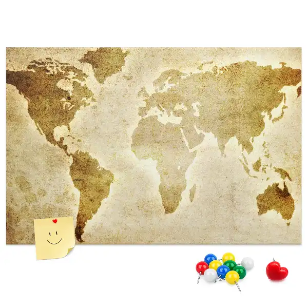 Korkowa tablica Stara mapa świata