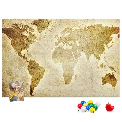 Korkowa tablica Stara mapa świata