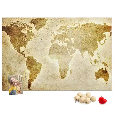 Korkowa tablica Stara mapa świata