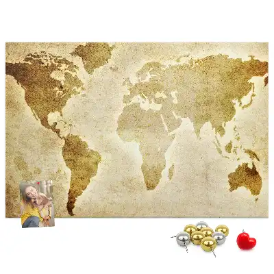 Korkowa tablica Historyczny atlas globu retro