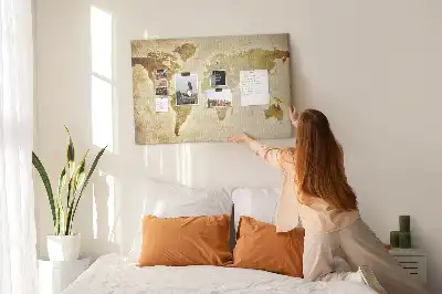 Korkowa tablica Stara mapa świata