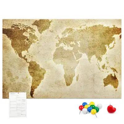 Korkowa tablica Stara mapa świata