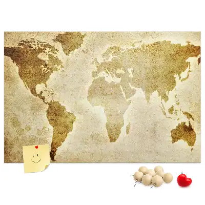 Korkowa tablica Stara mapa świata