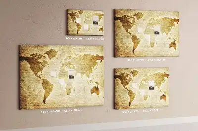 Korkowa tablica Stara mapa świata