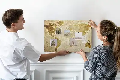 Korkowa tablica Stara mapa świata