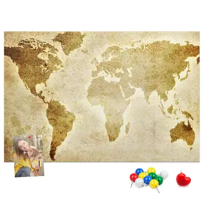 Korkowa tablica Historyczny atlas globu retro